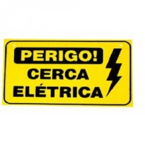 Placa Perigo Cerca Eletrica  - Confiseg