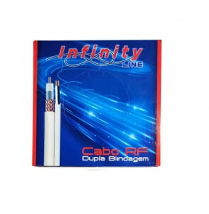  Cabo coaxial 4MM dupla blind. 95%  flex Branco 100MTS - Infinity