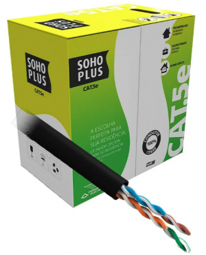 Cabo de Rede lan cat.5 preto cmx 305mts Sohoplus - Furukawa