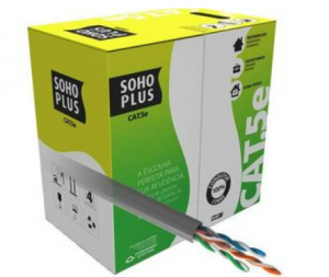Cabo de rede lan cat5 cmx 305 mts cinza Sohoplus - Furukawa 