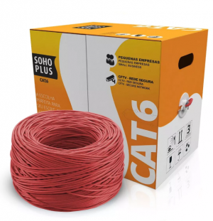 Cabo de Rede cat6 cmx 305m vermelho sohoplus - Furukawa  