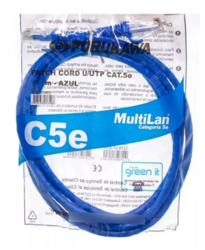 Patch cord 2,5m azul cat.5e UTP Multilan - Furukawa  