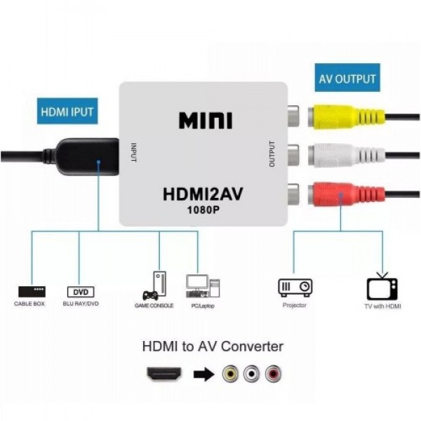Conversor hdmi sales a av